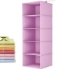 5 Katlı Dolap İçi Organizer Pembe