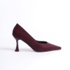 Cordelia Kadın Bordo Saten Stiletto