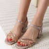 Rule Rose Gold Taşlı Kadın Topuklu Sandalet