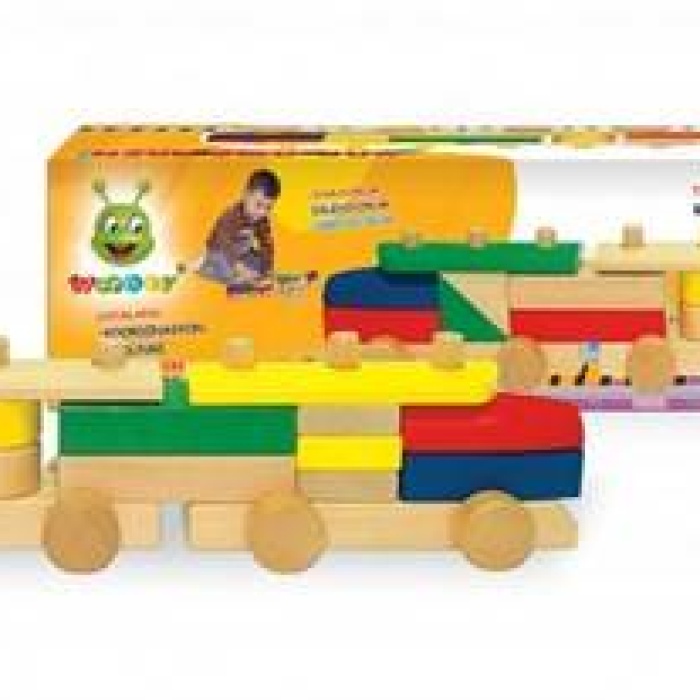 Woodoy Yapboz Tren Oyuncak KT-KR002