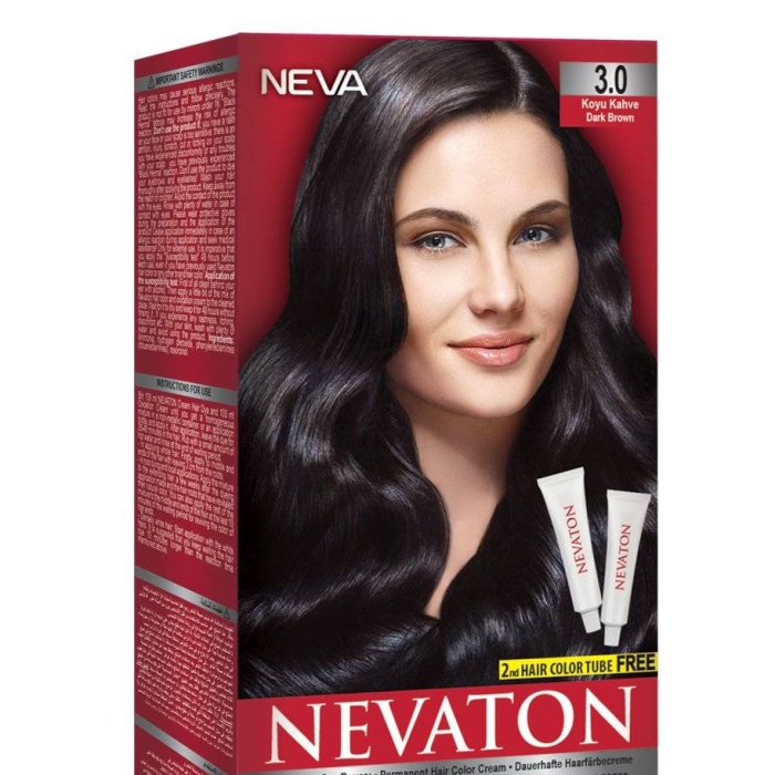 Nevaton Kalıcı Krem Saç Boyası 3.0 Koyu Kahve