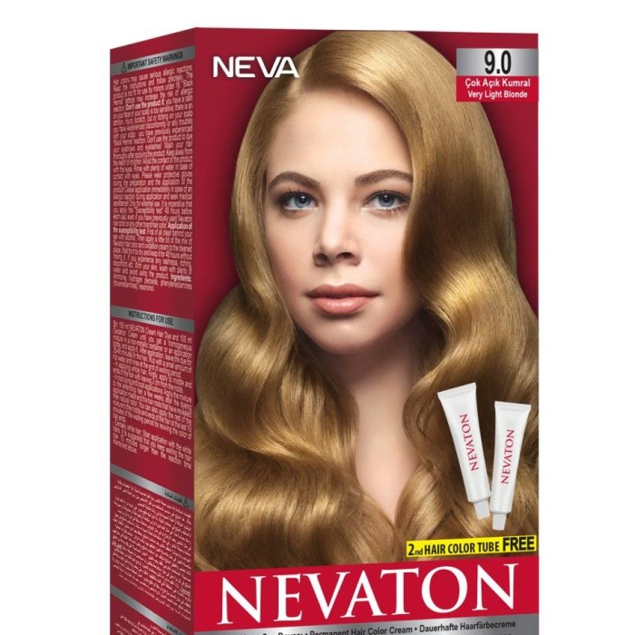 Nevaton Kalıcı Krem Saç Boyası 9.0 Çok Açık Kumral
