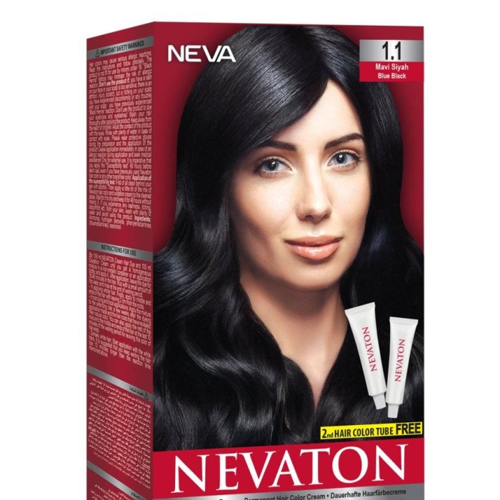 Nevaton Kalıcı Krem Saç Boyası 1.1 Mavi Siyah