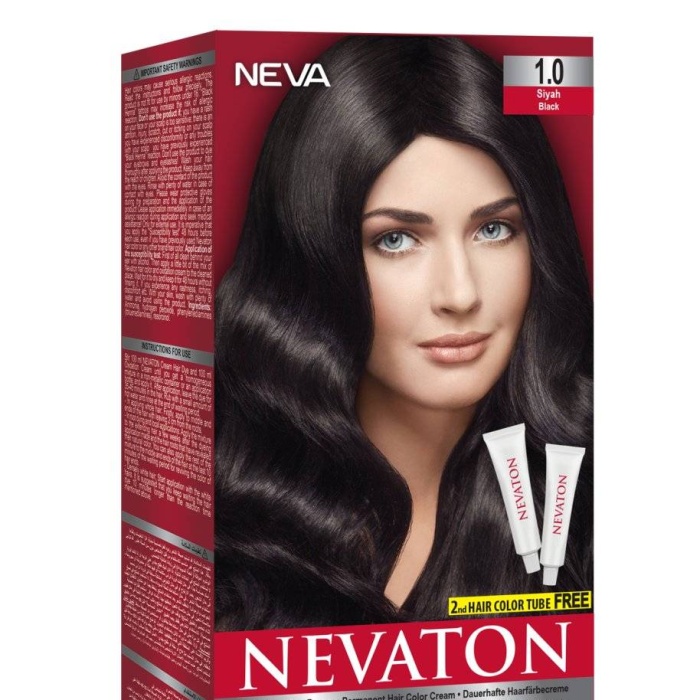 Nevaton Kalıcı Krem Saç Boyası 1.0 Siyah