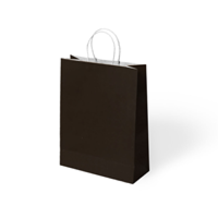 18x8x24 Büküm Saplı Poşet -Siyah-