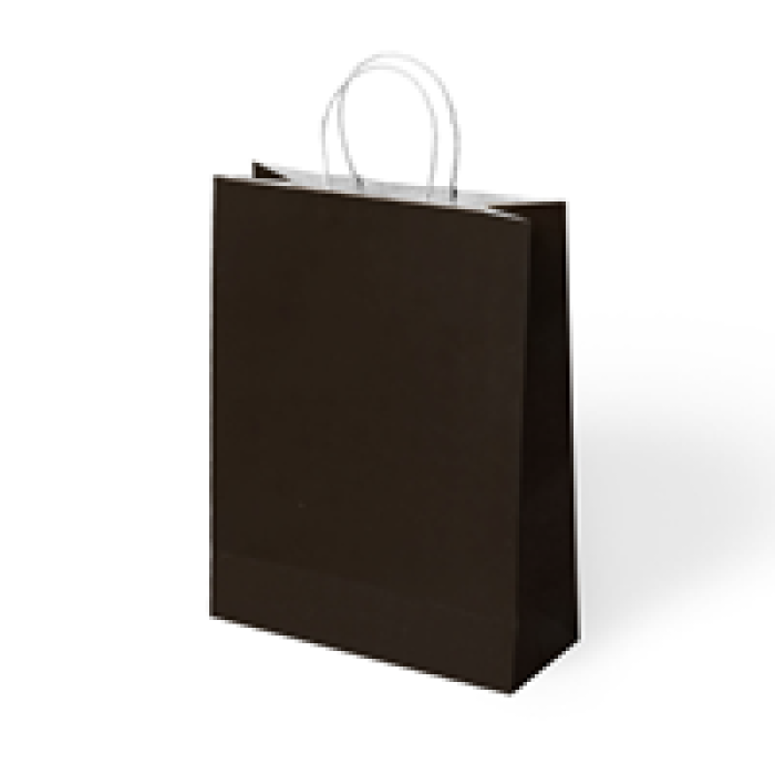 25x12x31 Büküm Saplı Poşet -Siyah-
