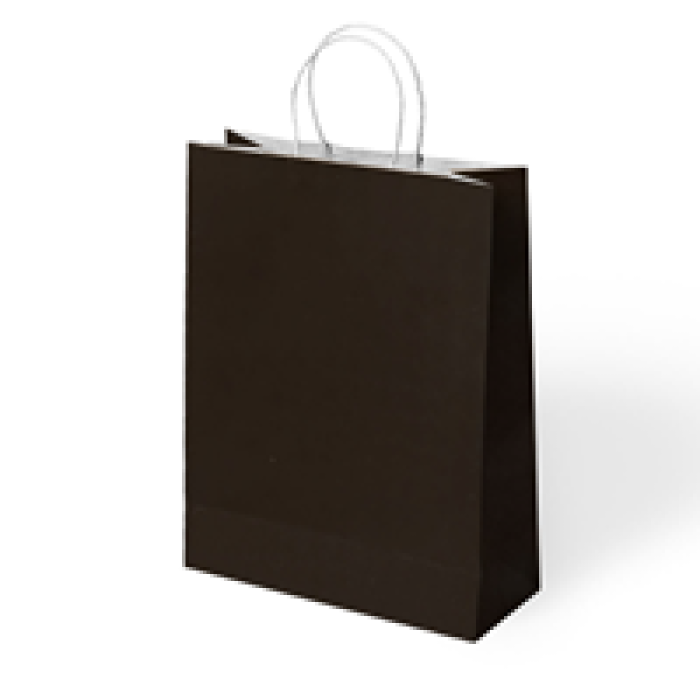 31x12x41 Büküm Saplı Poşet -Siyah-