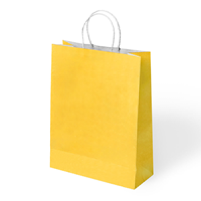 31x12x41 Büküm Saplı Poşet -Sarı-