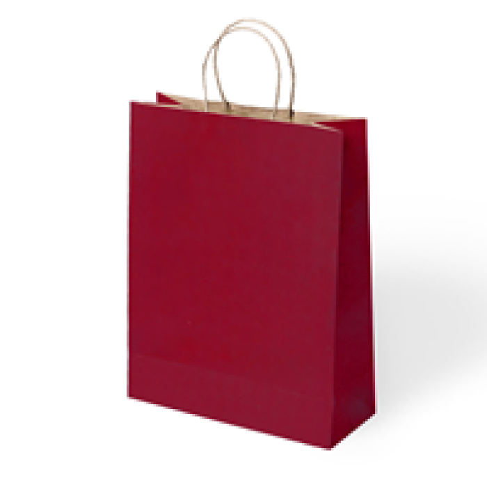 31x12x41 Büküm Saplı Poşet -Bordo-