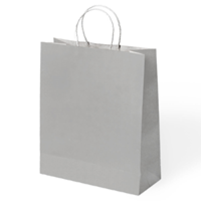 45x12x50 Büküm Saplı Poşet -Gümüş-