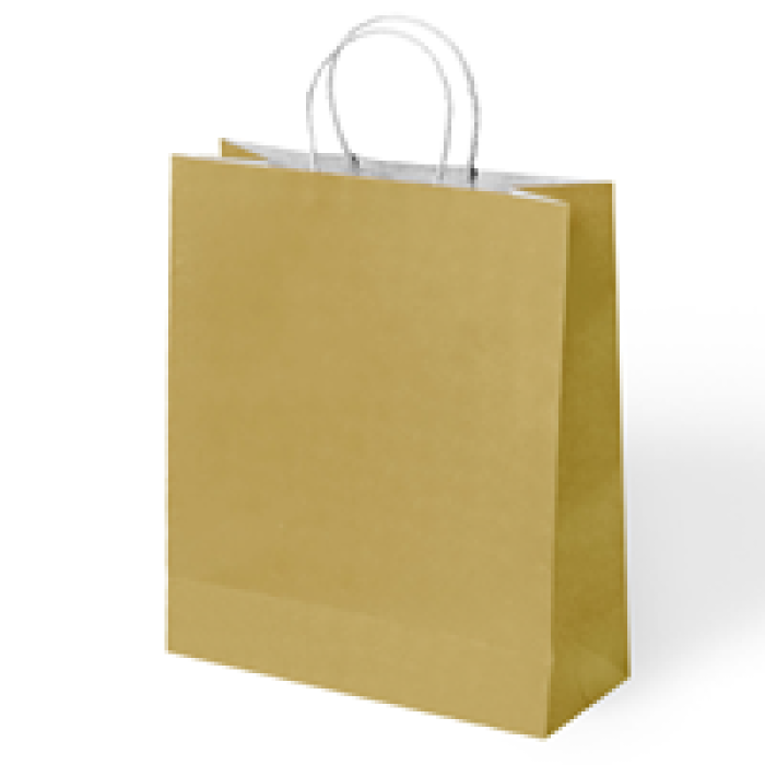 45x12x50 Büküm Saplı Poşet -Altın-