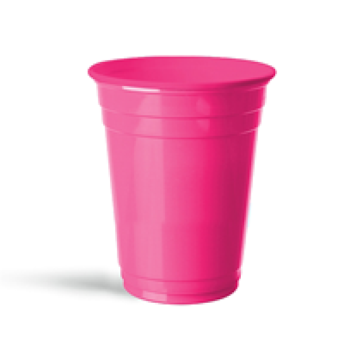 Plastik Büyük Meşrubat Bardağı 8li -Şeker Pembe-