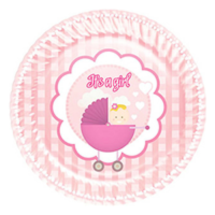 Karton Tabak Roll Up 8li -Kız Bebek-