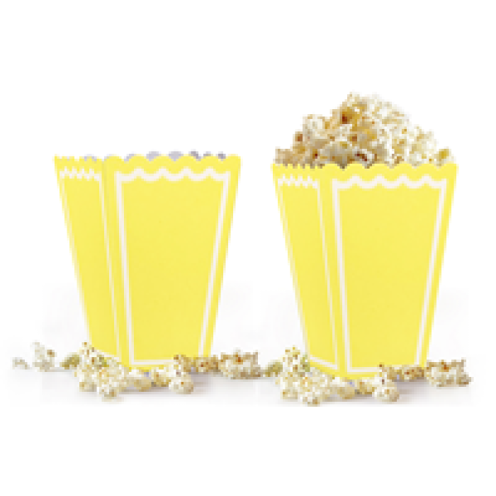 Popcorn Kutusu 8li -Makaron Sarı-