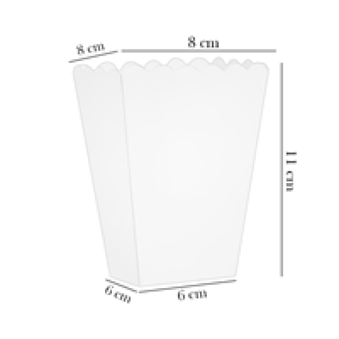 Popcorn Kutusu 8li -Makaron Sarı-