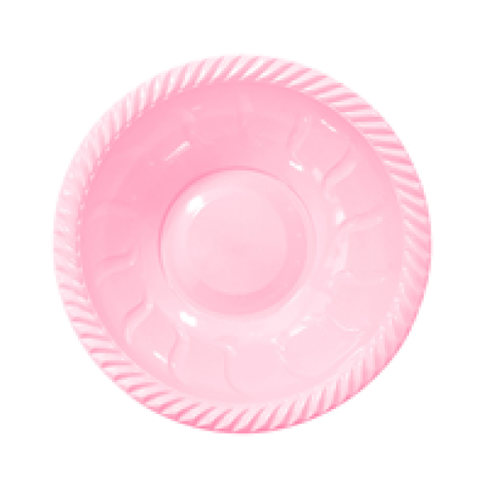 Plastik Yuvarlak Kase 6lı -Pembe-