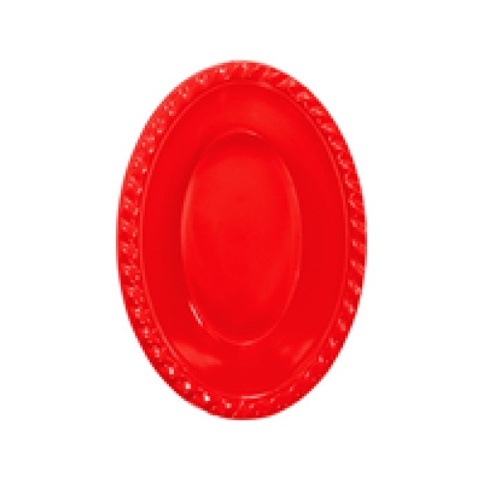 Plastik Oval Kase 8li -Kırmızı-