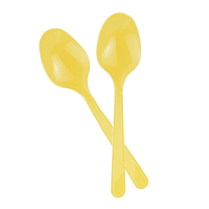 Plastik Kaşık 10lu -Sarı-