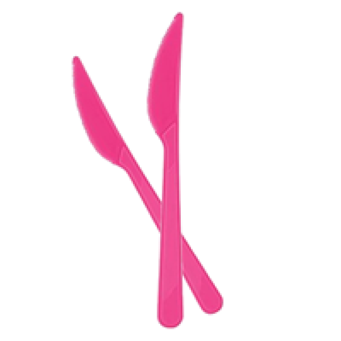 Plastik Bıçak 10lu -Şeker Pembe-