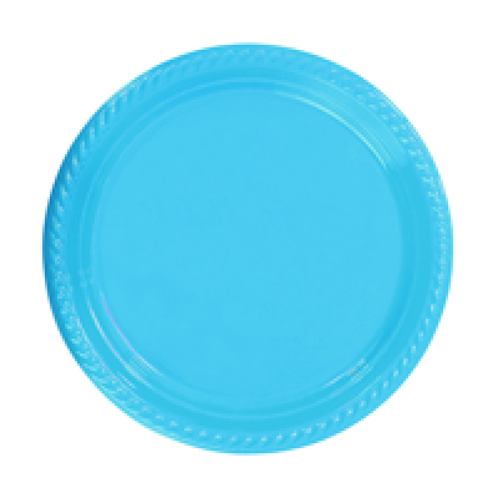 Plastik Tabak 26cm 8li -Mavi-