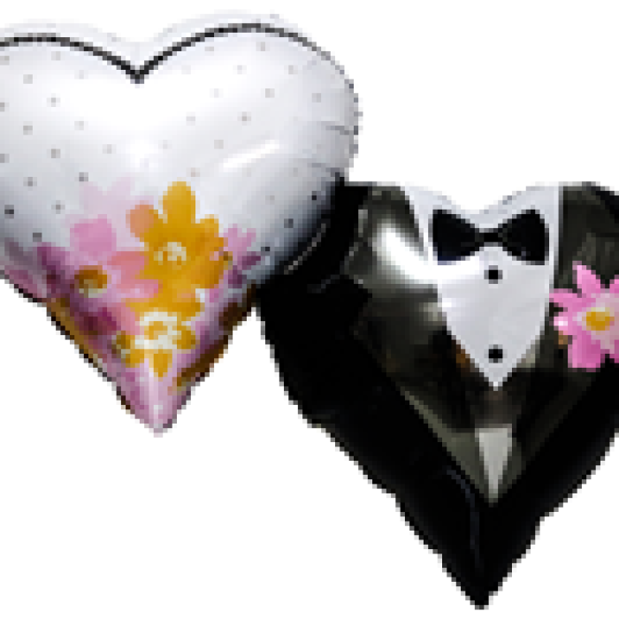 Folyo Kalp Balon Gelin Damat -BLN212-