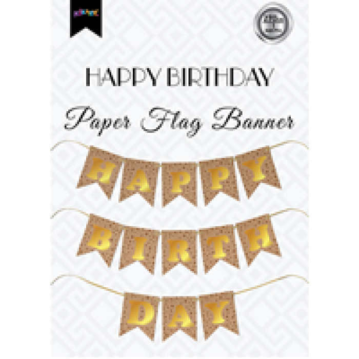 BNR62 Happy Birthday Harf Afiş -Kraft Altın-