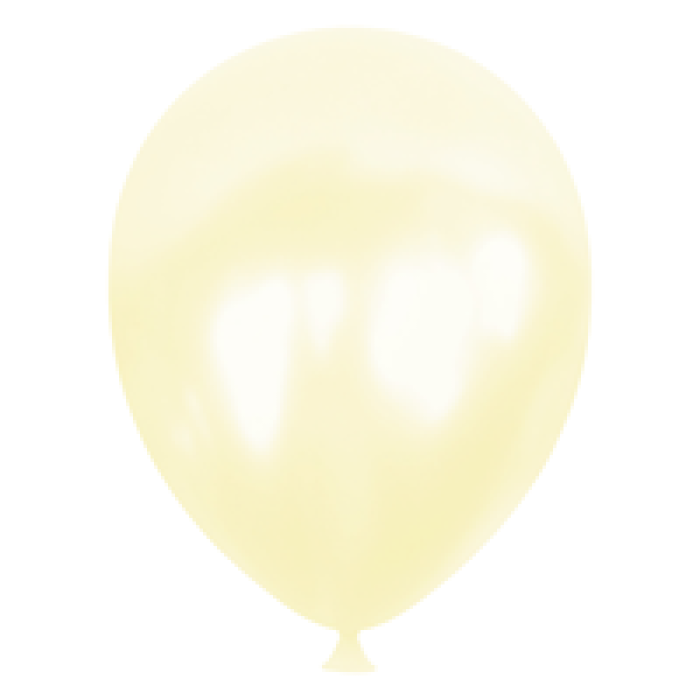 12 Eco Metalik Balon 100lü -Krem-