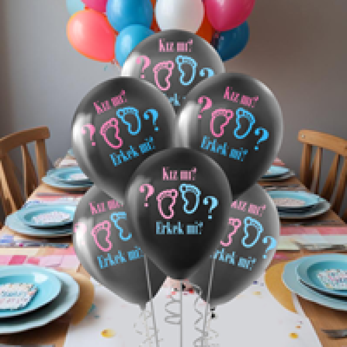 Pastel Balon Baskılı 100lü -Cinsiyet-