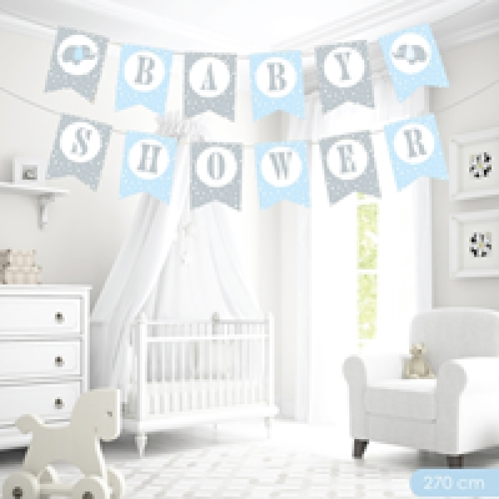 BNR78 Baby Shower Harf Afiş - Erkek-