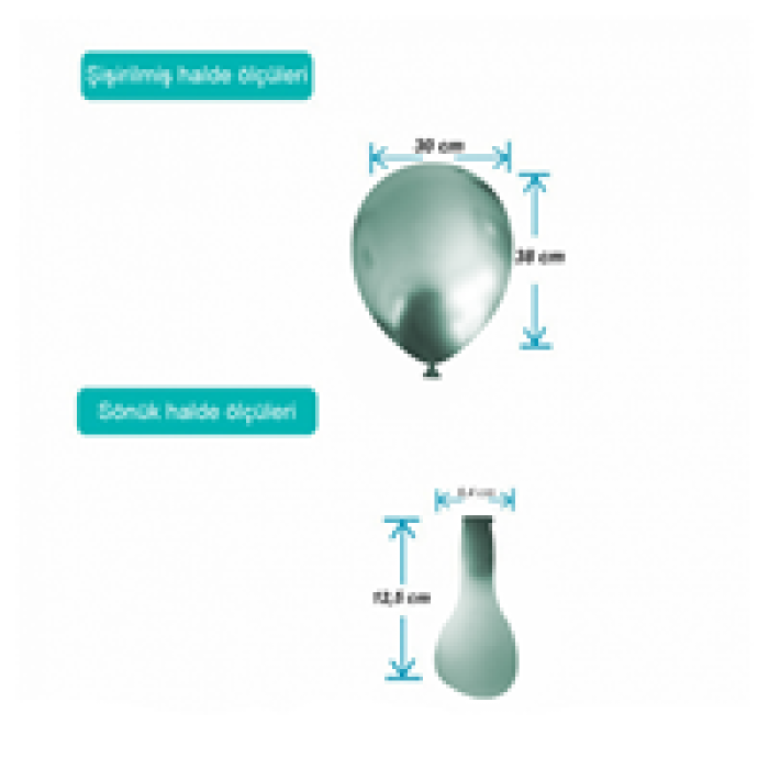 12 Eco Krom Balon 50li -Yeşil-