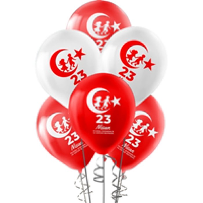 Pastel Balon Baskılı 100lü -23 Nisan-