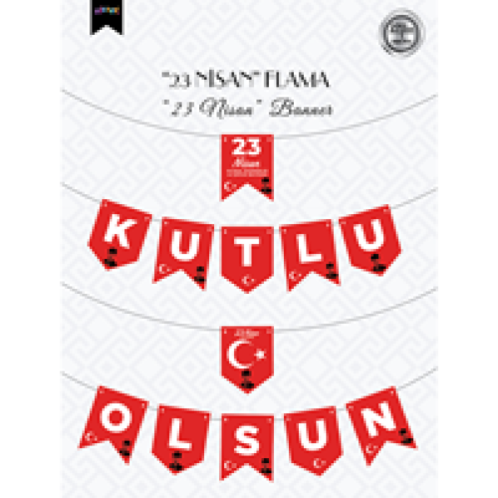 BNR85 23 Nisan Harf Afiş -23 Nisan Kutlu Olsun-