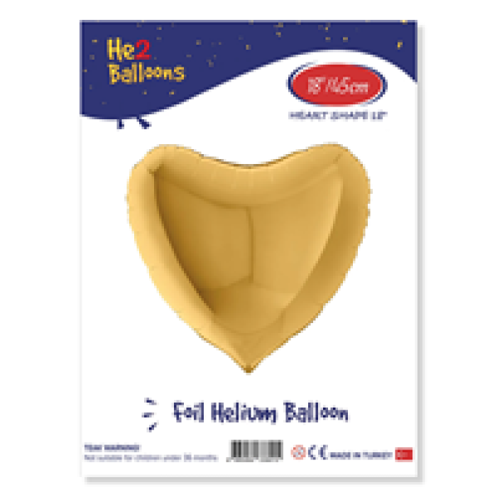 Kalp Folyo Balon 18 -Altın-
