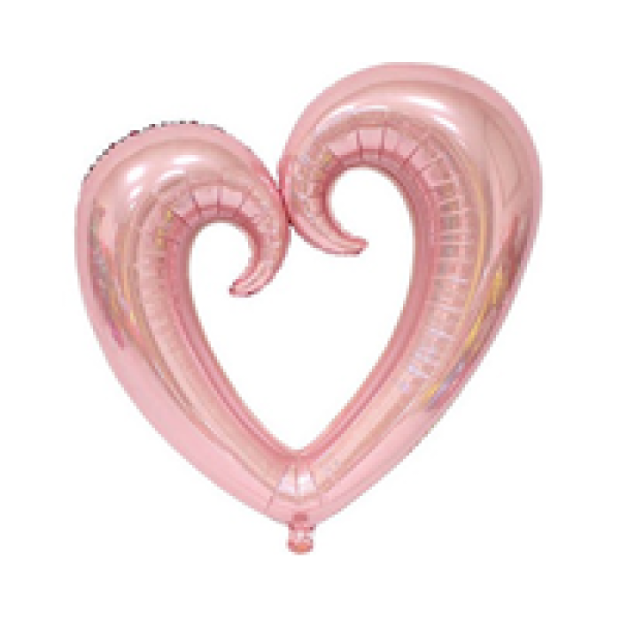 Kalp Folyo Balon 40İçi Boş -Rosegold-
