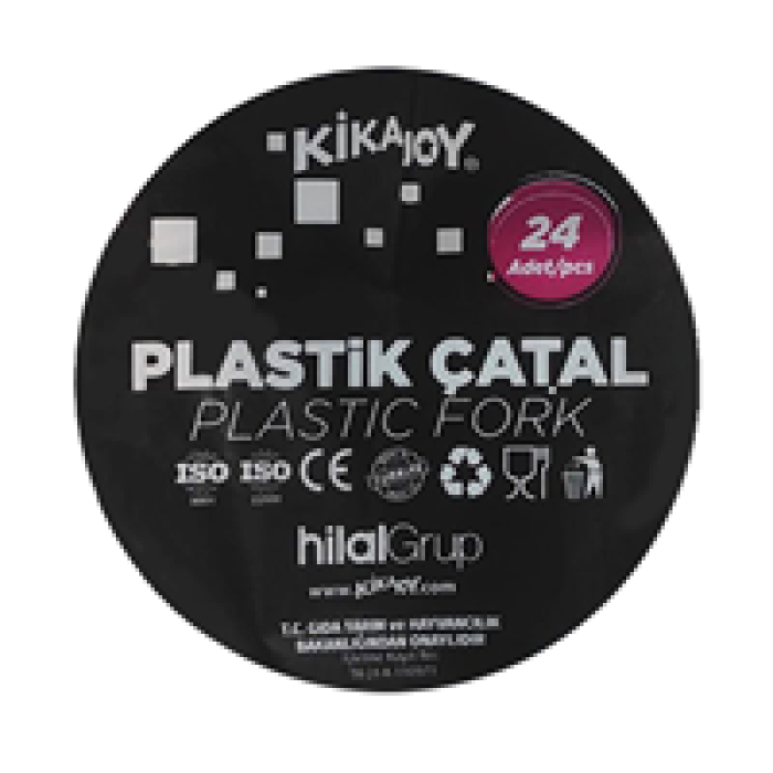 Tek Kullanımlık Plastik Çatal 24lü -Sarı-
