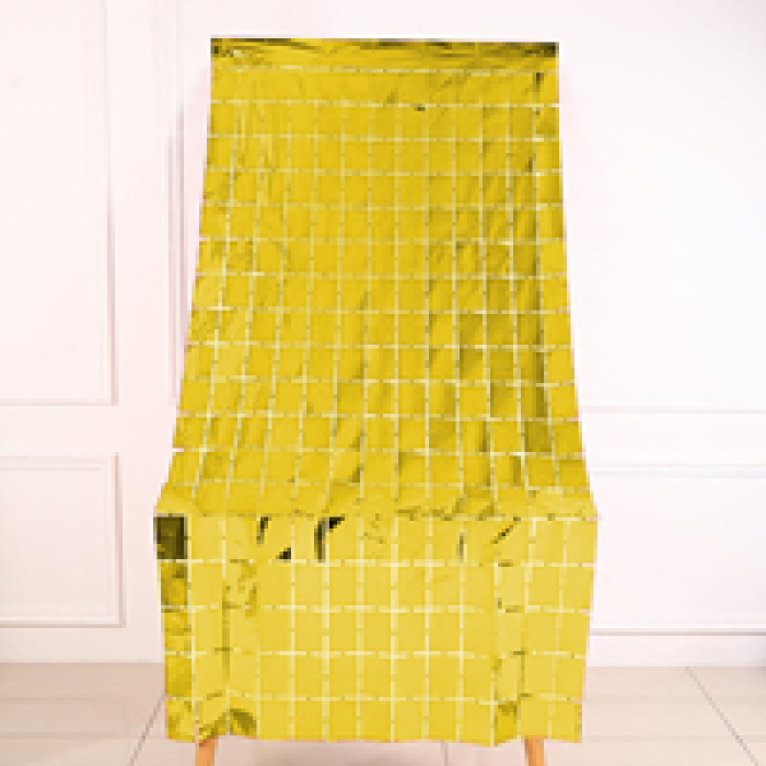 Metalize Pötikare Arka Fon 100x200cm -Altın-