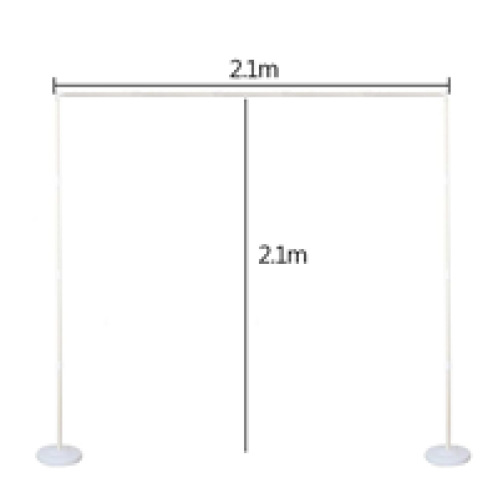 Balon Standı 210x210cm -Kare Ark-