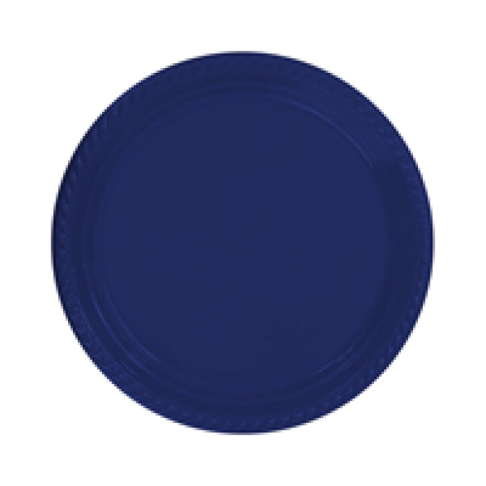 Tek Kullanımlık Plastik Tabak 22cm -Lacivert-