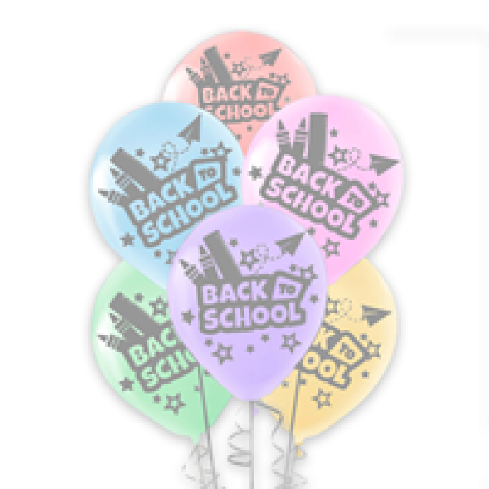 Makaron Balon Baskılı 100lü -Okulda İlk Günüm-