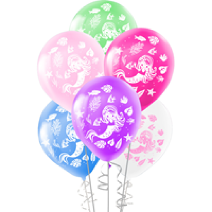 Pastel Balon Baskılı 100lü -Denizkızı-