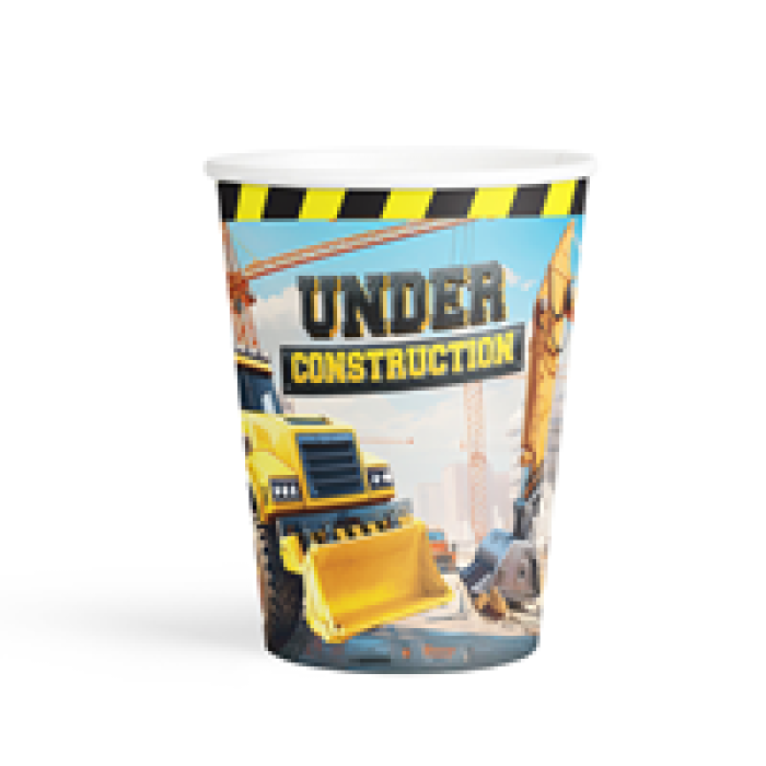 Karton Bardak 8oz 8li -İnşaat Makinaları-