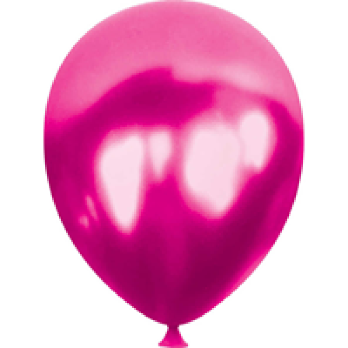 10 Metalik Balon 100lü -Fuşya-
