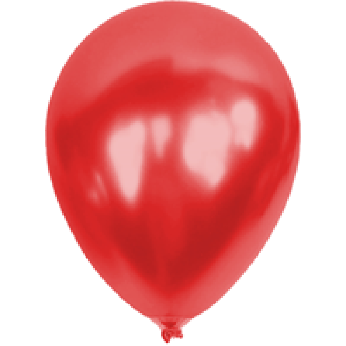 10 Metalik Balon 100lü -Kırmızı-