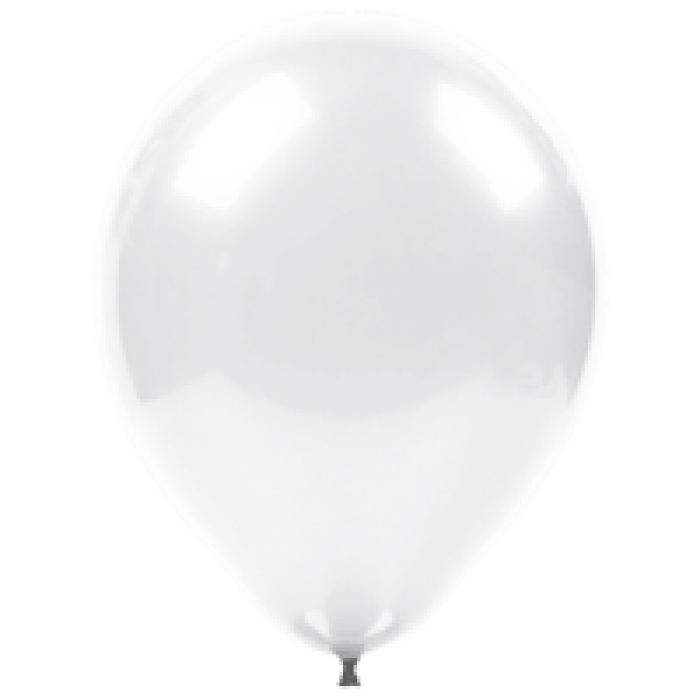 10 Metalik Balon 100lü -Beyaz-