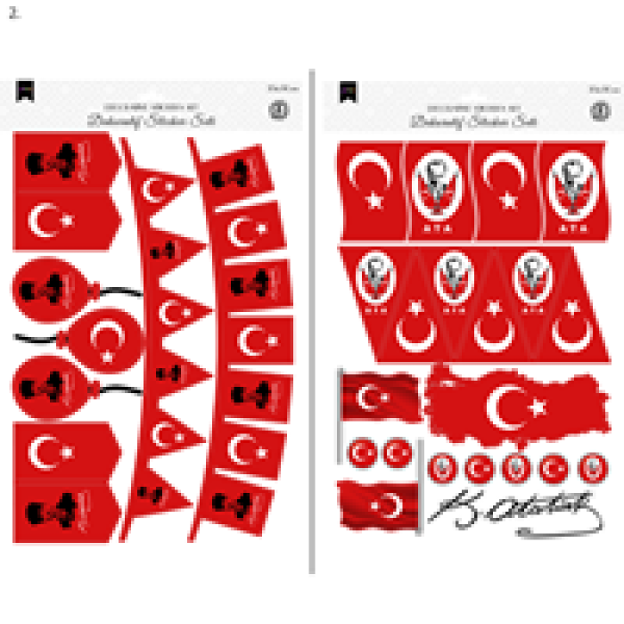 Dekoratif Milli Bayramlar Sticker Set 2li