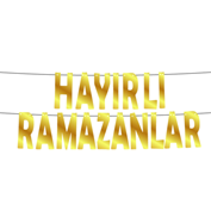 BNR90 Metalize Harf Banner -Hayırlı Ramazanlar-