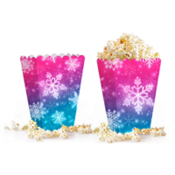 Popcorn Kutusu 8li - Snowflakes-