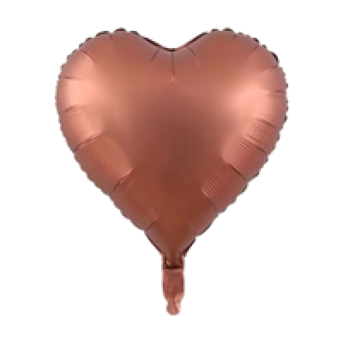 18 Retro Renk Kalp Folyo Balon