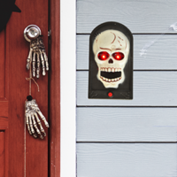 Halloween Aksesuar -Kurukafa Kapı Zili-