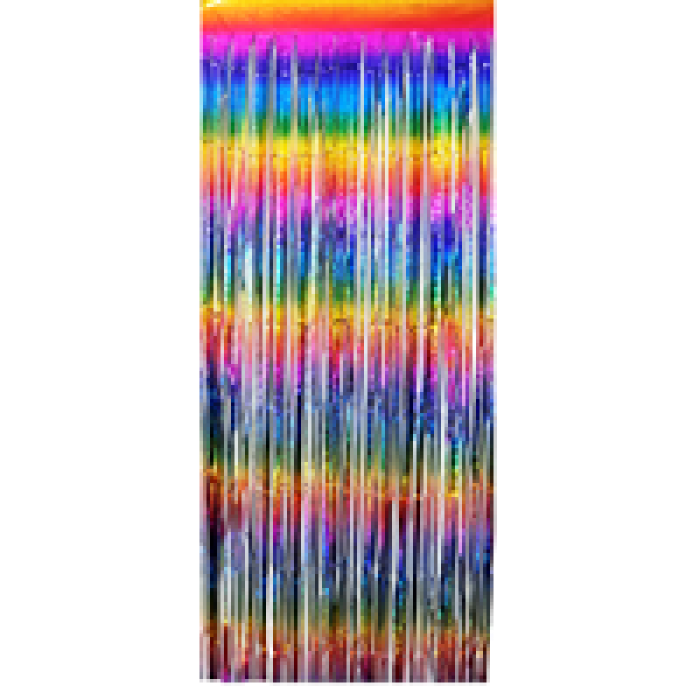 Metalize Arka Fon 100x200cm -Rainbow-
